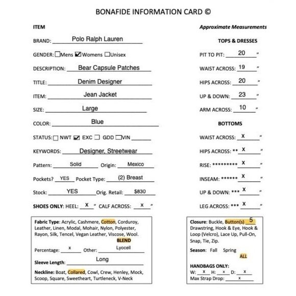 Polo Ralph Lauren Womens Bear Capsule Patches Denim Jacket Sz. Large Blue AN EXC - Picture 12 of 12